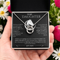 Daughter You Are (Grace, Strength, and Heart) - Equestrian Lucky in Love Necklace (Dark Background)