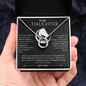 Daughter You Are (Grace, Strength, and Heart) - Equestrian Lucky in Love Necklace (Dark Background)