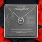 Daughter, know I am always with you - Equestrian Lucky in Love Necklace (Dark Background)