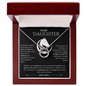 Daughter You Are (Grace, Strength, and Heart) - Equestrian Lucky in Love Necklace (Dark Background)