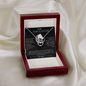 Daughter You Are (Grace, Strength, and Heart) - Equestrian Lucky in Love Necklace (Dark Background)